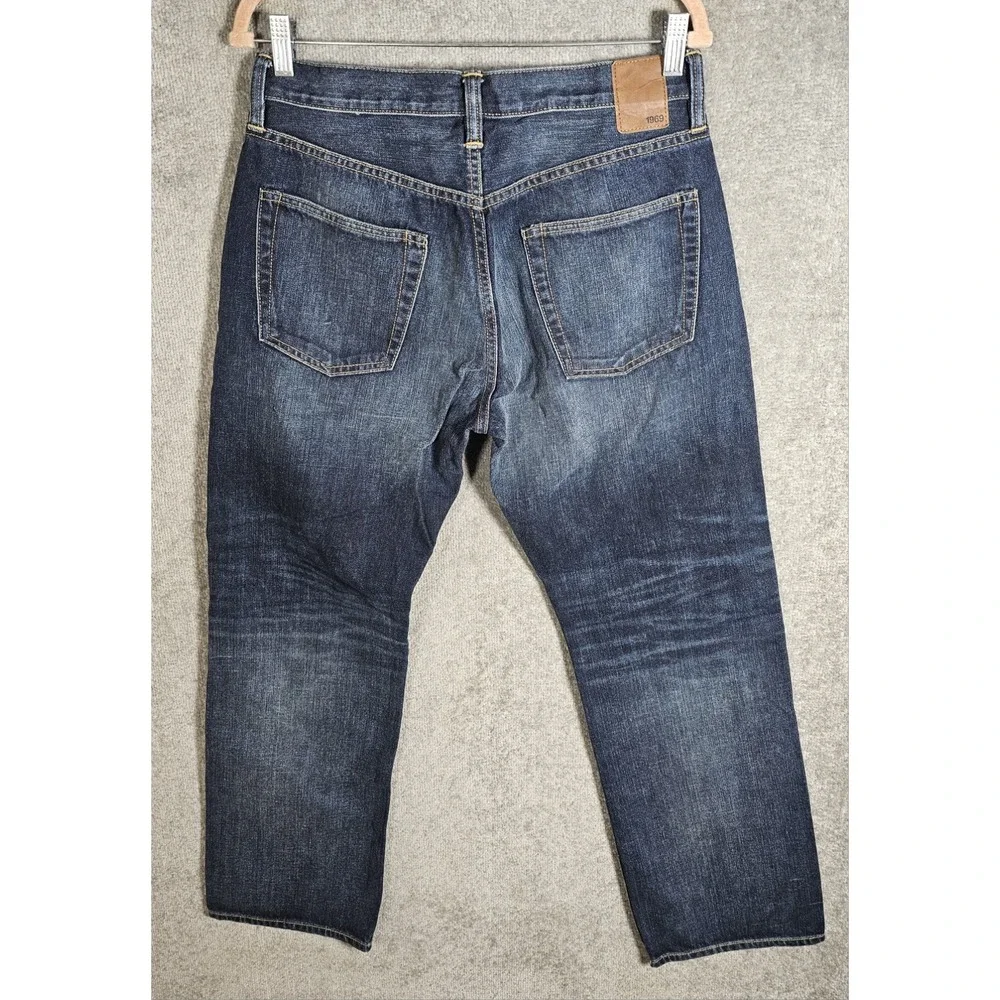 Gap 1969 Loose Fit Jeans Mens Size 31x32 Blue Dark Wash Baggy Cotton Denim